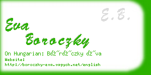 eva boroczky business card